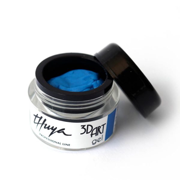 3d art gel azul uñas decoradas