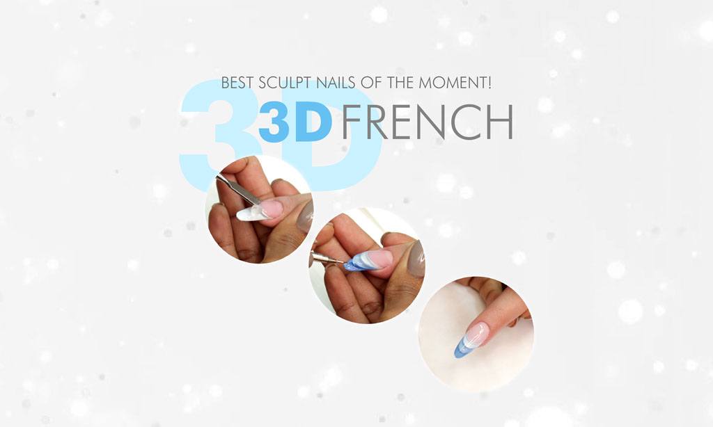 3d french nails
