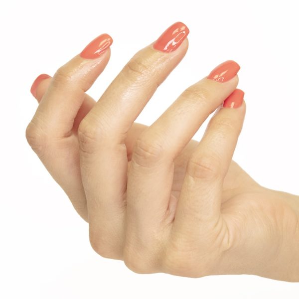 Permanent nail polish gel on off Tangerine